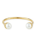 Pearly Bud Cuff Bracelet, Ivory/Gold