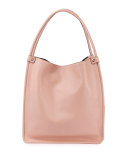 Medium Soft Leather Tote Bag, Bare