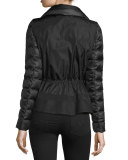 Agape Short Puffer Jacket, Black