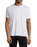 Slub Short-Sleeve Henley Shirt