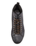 Men's Ryan Lugged-Sole High-Top Sneaker, Black