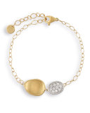 Lunaria Two-Pendant Bracelet with Diamonds