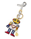 Boy Robot Mirror Charm, White/Yellow (Talco/Mimosa)