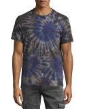 Spiral Tie-Dye Sweat Shorts, Indigo