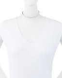 Baguette Diamond Collar Necklace in 18K White Gold