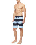 Octant Striped Boardshorts, Blue