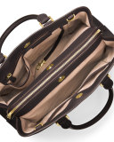 Savannah Large Saffiano Satchel Bag, Coffee