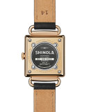 The Cass Leather Strap Watch, Black