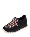 Mesh Fabric Slip-On Sneaker