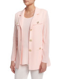 Dressed Up Button-Front Jacket, Rose Water    