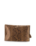 Alix Python Fold-Over Tote Bag, Gold