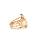18K Rose Mother-of-Pearl & Diamond Stacked Ring