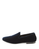 Bray Velvet Smoking Loafer, Twilight