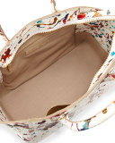 Brera 30 Sport Python Satchel Bag, Multicolor