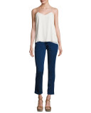 Sally Cropped Jeans, Blue