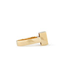 14k Gold Block Sapphire Ring