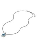 Petite Albion Pendant with Hampton Blue Topaz and Diamonds on Chain