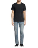 Tyler Deconstructed Slim Denim Jeans, Light Blue