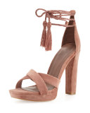 Nadav Velvet Tassel Sandal