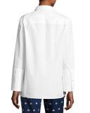 Tatum Long-Sleeve Cotton Tunic, White