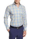Melange Check Long-Sleeve Sport Shirt