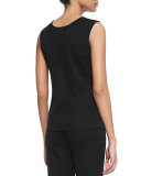 Scoop-Neck Layering Tank, Black 