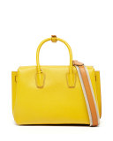 Milla Medium Leather Tote Bag, Sahara Yellow 