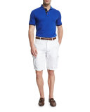 Linen Cargo Shorts, White