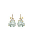 Flowers & Bows Green Amethyst Drop Earrings
