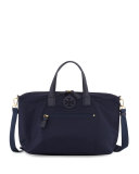 Ella Packable Nylon Satchel Bag, Tory Navy