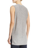 V-Neck Sleeveless Cashmere Sweater