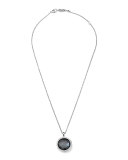 Stella Large Lollipop Necklace in Hematite & Diamonds 16-18"