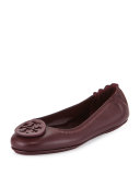 Minnie Travel Logo Ballerina Flat, Port