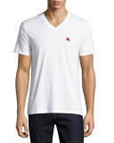 Lindon Cotton V-Neck T-Shirt, White