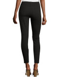 Keena Printed Ponte Leggings, Black