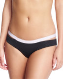 Hollywood Two-Tone Swim Bottom, Black