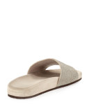 Monili One-Band Flat Sandal Slide, Desert