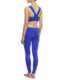 Luxx Mesh-Inset Short-Sleeve Sport Top