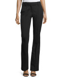 Joseph Boot-Cut Gabardine Pants, Black
