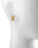 Diamond Cairo 18k Large Huggie Earrings with Diamonds