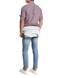 Check Basic-Fit Sport Shirt, Navy