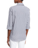 Gingham Check 3/4-Sleeve Shirt