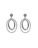 Caviar Oval Twist Earrings