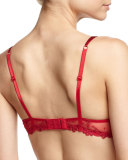 Love Fantasme Lace Demi Bra, Red