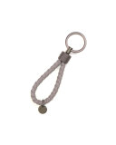 Braided Loop Key Ring, Light Gray
