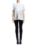 Short-Sleeve Wing-Print Tee, Black