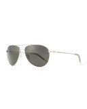 Benedict Basic Polarized Aviators, Silver/Gray