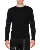 Utility Zip-Up Bomber Jacket, Navy Blue