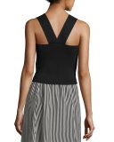 Lia Racerback Stretch Tank, Black