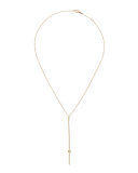 14k Gold Bar Pendant Necklace with Diamond